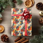 Aangepaste warme tinten en Pine Christmas Wrap Cadeaupapier