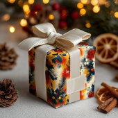 Aangepaste warme tinten en Pine Christmas Wrap Cadeaupapier