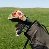 Aangepaste warme tropische bloemen golfheadcover (Insitu)