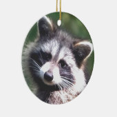 Aangepaste wasbeer foto keramisch ornament (Rechts)