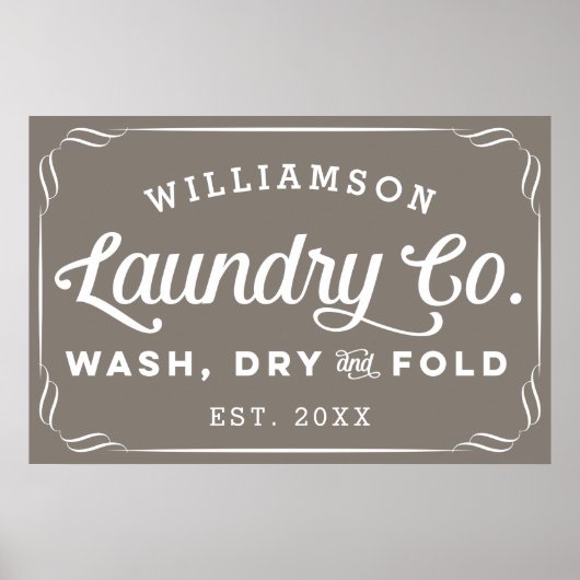 Aangepaste wasdroog wasgoed voor wasgoed poster (Voorkant)