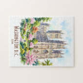 Aangepaste Washington Kathedraal Religieuze Aquare Legpuzzel (Horizontaal)
