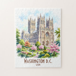Aangepaste Washington Kathedraal Religieuze Aquare Legpuzzel