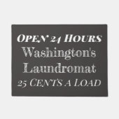 Aangepaste wasruimte Chalkboard Laundromat Rug Gif Deurmat (Voorkant)