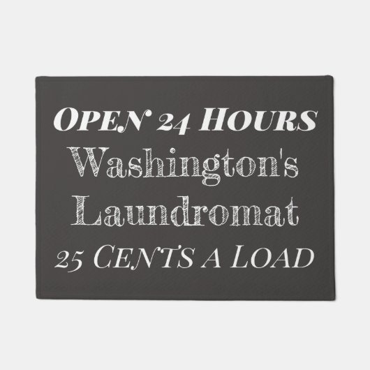 Aangepaste wasruimte Chalkboard Laundromat Rug Gif Deurmat (Voorkant)