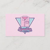 Aangepaste wasserette Wasserij stomerijen Visitekaartje (Achterkant)