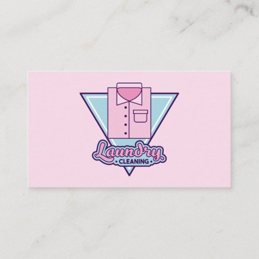 Aangepaste wasserette Wasserij stomerijen Visitekaartje (Achterkant)
