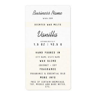 Aangepaste wassmeltlabels etiket