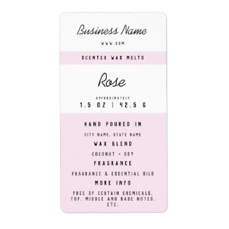 Aangepaste wassmeltlabels etiket