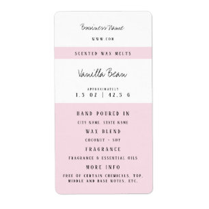 Aangepaste wassmeltlabels etiket