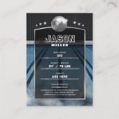 Aangepaste Water Polo Trading Kaart Blauw Zilveren Contactkaartje (Achterkant)