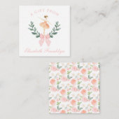 Aangepaste watercolor balletmeisjes cadeau-enclosu notitiekaartje (Voorkant / Achterkant)