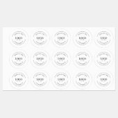 Aangepaste Waterdichte Bedrijf logo Labels (Vel)