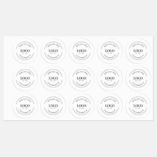 Aangepaste Waterdichte Bedrijf logo Labels (Vel)