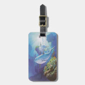 Aangepaste waterdolfijn bagagelabel (Voorkant verticaal)