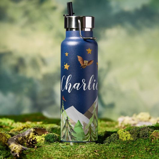 Aangepaste waterfles | Ontdekkingsreiziger bergen! (Buiten)