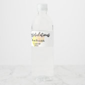 Aangepaste waterflesetiketten, Graduation Party Waterfles Etiket (Voorkant)