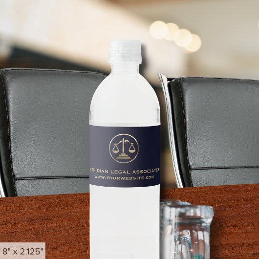 Aangepaste waterflesetiketten voor advocatenkantoo waterfles etiket