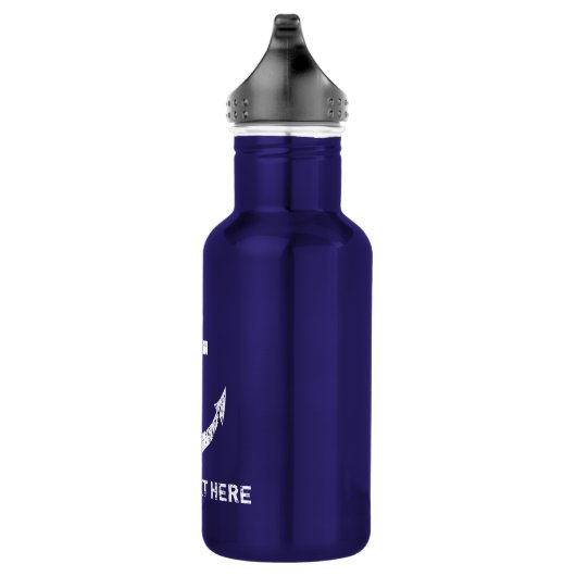 Aangepaste waterflessen voor de zee-blauwe nautisc waterfles  (Rechts)