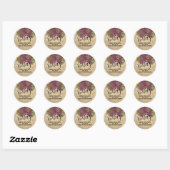  aangepaste waterkleur druivencluster ronde sticker (Vel)