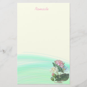 Aangepaste waterLily Pool Stationery Briefpapier