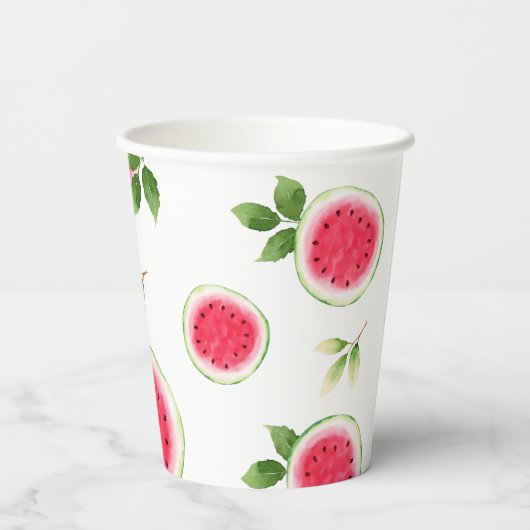 Aangepaste watermeloenkranen papieren bekers (Achterkant)