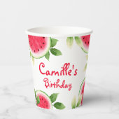 Aangepaste watermeloenkranen papieren bekers (Voorkant)
