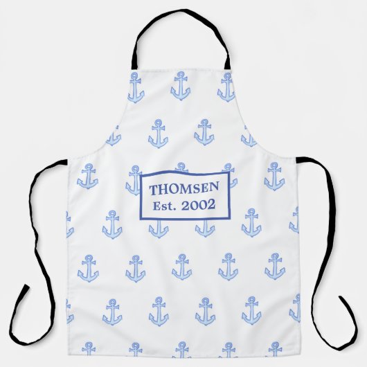 Aangepaste Waterverf-anker Schort (Voorkant)