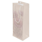 Aangepaste waterverf, Aster bloem Wijn Cadeautas (Achterkant Gekanteld)