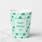 Aangepaste Waterverf Auto's Verjaardag Papieren Cu Papieren Bekers (Voorkant)