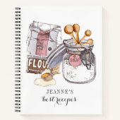 Aangepaste Waterverf Baker Koopt Tools Recipe Notitieboek (Voorkant)