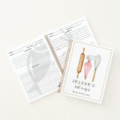 Aangepaste Waterverf Bakkers Gereedschap Recept Sj Notitieboek (Binnen)