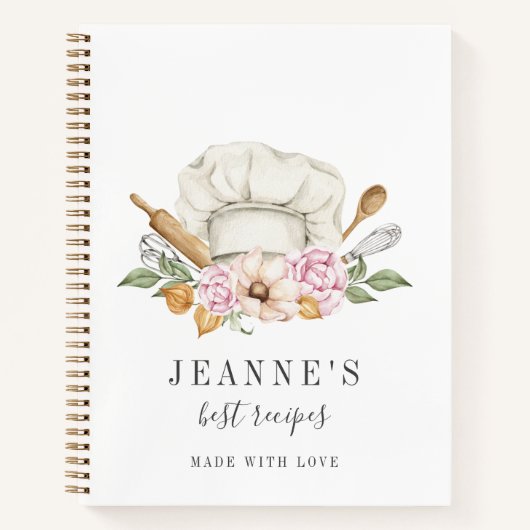 Aangepaste Waterverf Bakkers Gereedschap Recept Sj Notitieboek (Voorkant)