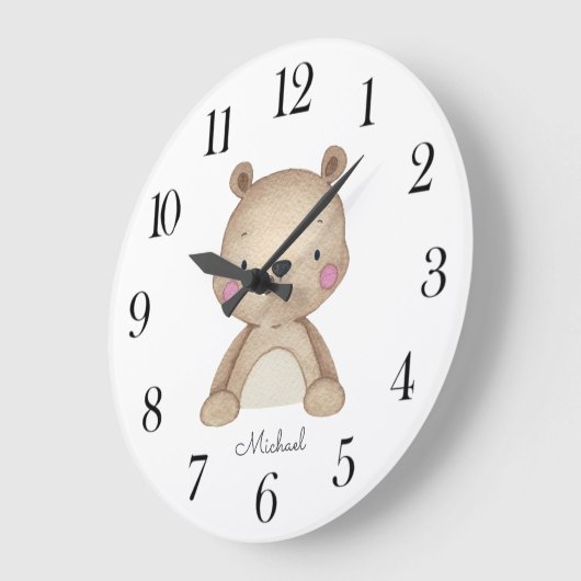 Aangepaste Waterverf Beer Grote Klok (Hoek)