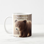 Aangepaste Waterverf Beer koffie Mok (Links)