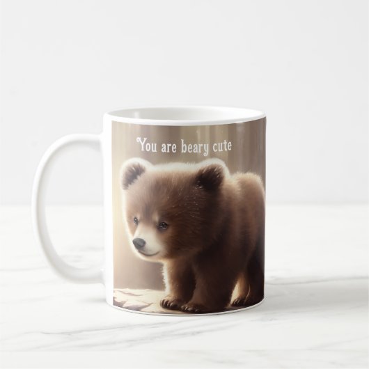 Aangepaste Waterverf Beer koffie Mok (Links)