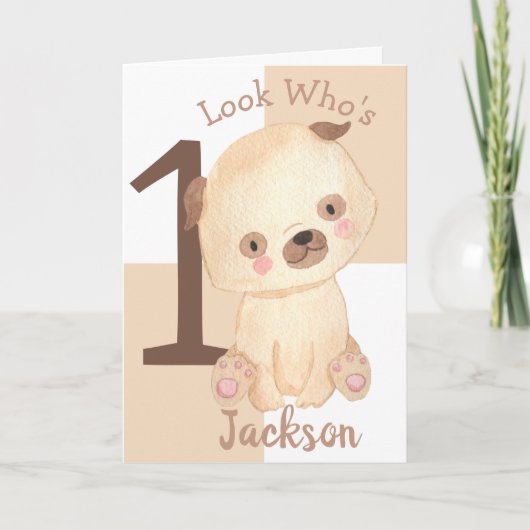 Aangepaste Waterverf bevestigen Aangepaste naam 1e Kaart (Voorkant)