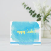 Aangepaste waterverf bij Pasen Feestdagenkaart (Staand voorkant)