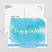 Aangepaste waterverf bij Pasen Feestdagenkaart (Voorkant / Achterkant)