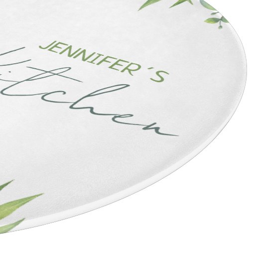 Aangepaste Waterverf bladeren, keuken Snijplank (Hoek)