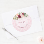Aangepaste Waterverf Bloemen Baby shower Ronde Sticker (Envelop)