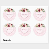 Aangepaste Waterverf Bloemen Baby shower Ronde Sticker (Vel)