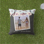 Aangepaste Waterverf bloemen Buitenkussen (Gras)