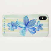 Aangepaste waterverf bloemen Case-Mate iPhone case (Achterkant (horizontaal))
