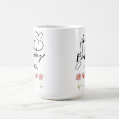 Aangepaste Waterverf Bloemen Meisje Gelukkige Verj Magische Mok (Midden)