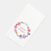 Aangepaste Waterverf bloemen Modern Elegant Weddin Servet (Hoek)