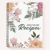 Aangepaste Waterverf bloemen ontvangst Notitieboek (Voorkant)