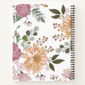 Aangepaste Waterverf bloemen ontvangst Notitieboek (Achterkant)