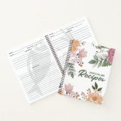 Aangepaste Waterverf bloemen ontvangst Notitieboek (Binnen)