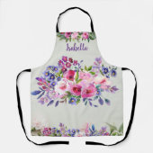 Aangepaste Waterverf bloemen pron Schort (Voorkant)